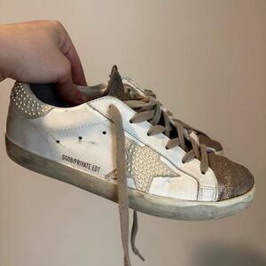 Golden Goose Pearl and Metallic Lo Stars 37